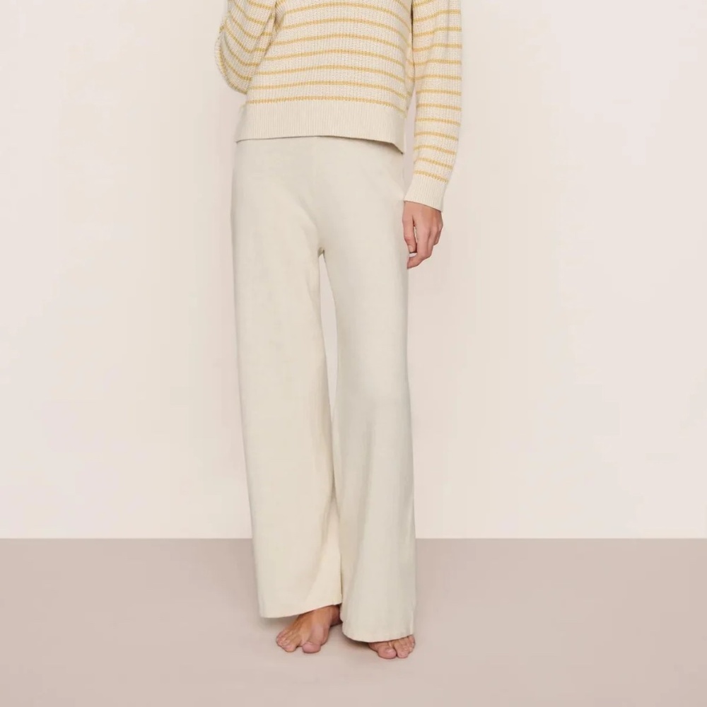 Eberjey Fine Gauge Sweater Pant, Almond Heather, XS, New with Tags